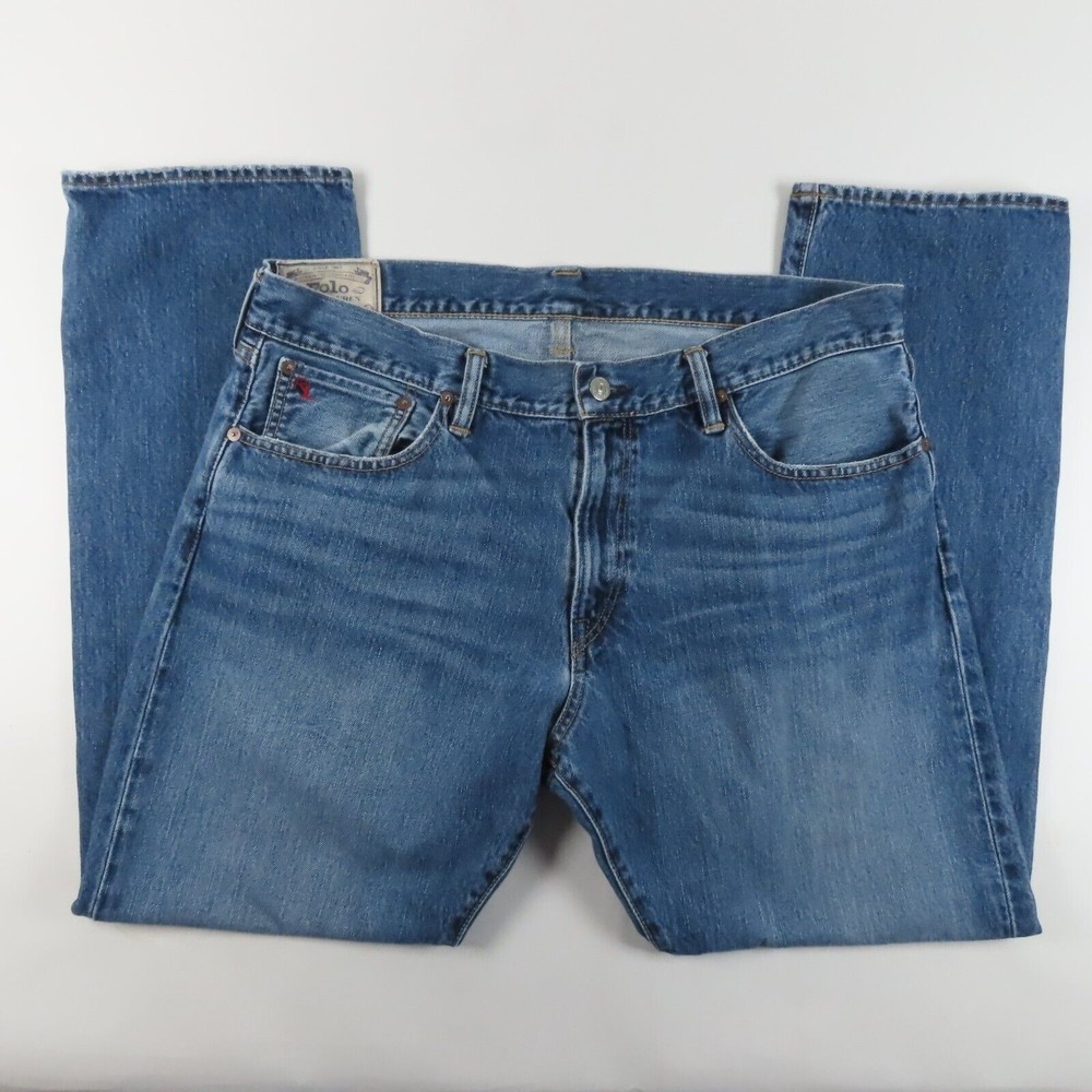 Polo Ralph Lauren  Mens Jeans Size 36x30 Mid Rise Medium Wash Straight Denim